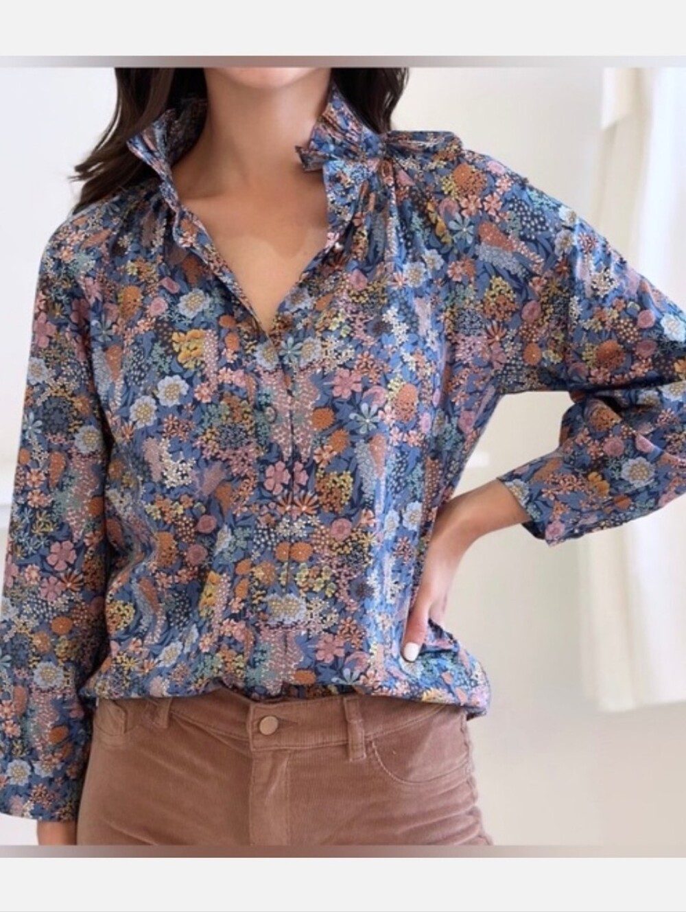 LAROQUE PERRY BLOUSE LIBERTY FABRIC SIZE L
